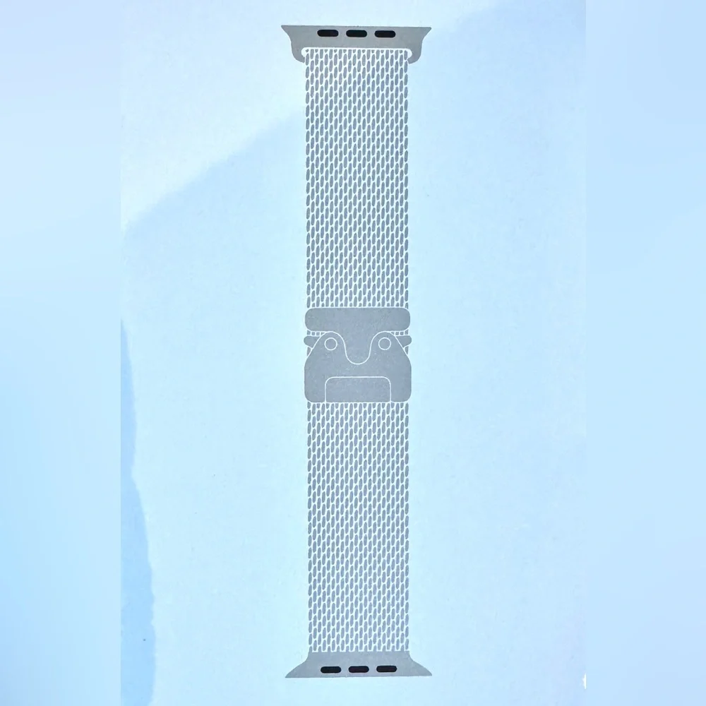 Apple iWatch 49mm NATURAL Titanium Milanese Loop size "M" for Ultra2 Sealed, New - Picture 14 of 14